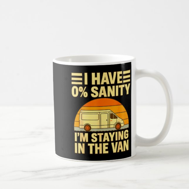 Ich bleibe im Van Vintage Phasmophobia Mann  Kaffeetasse (Rechts)