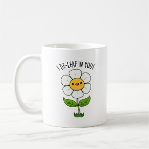 Ich bleibe in deiner sonnigen Blume und einem Leaf Kaffeetasse