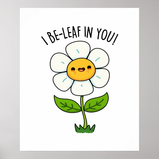 Ich bleibe in deiner sonnigen Blume und einem Leaf Poster (Vorne)