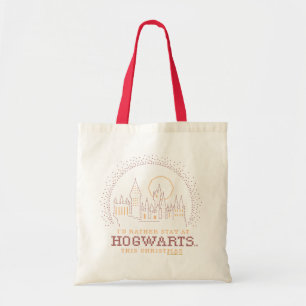Ich Bleibe lieber bei HOGWARTS™ Cross-Stitch Art Tragetasche