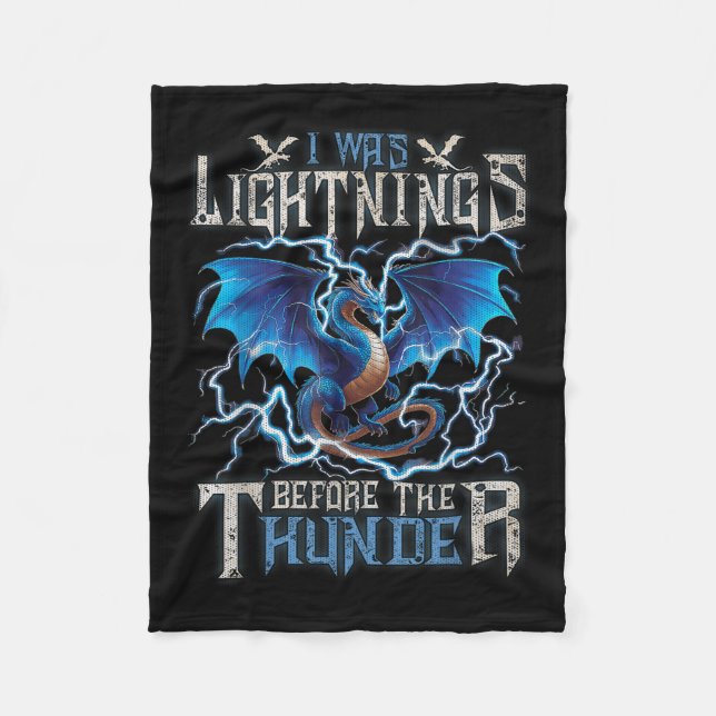 Ich blitzte vor dem Thunder-Fantasiedrache Fleecedecke (Vorderseite)