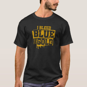 Ich blute Blau und Gold Spieltag-Gruppe Schul-Fußb T-Shirt