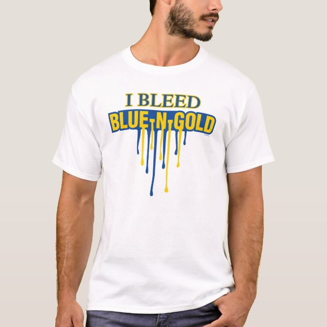 Ich blute Blau und Gold T-Shirt (Vorderseite)
