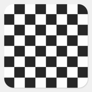 Ich blute, Karo-Schwarz-weiße Checkered Gewohnheit Quadratischer Aufkleber