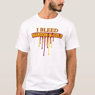 Ich blute Kastanienbraun und Gold T-Shirt