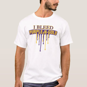 Ich blute Lila und Gold T-Shirt