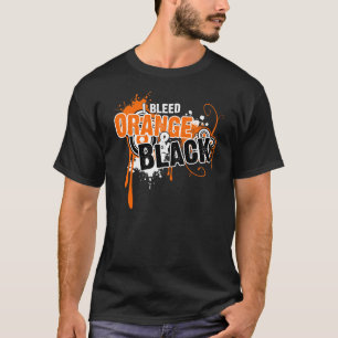 Ich blute Orange und Schwarzes T-Shirt