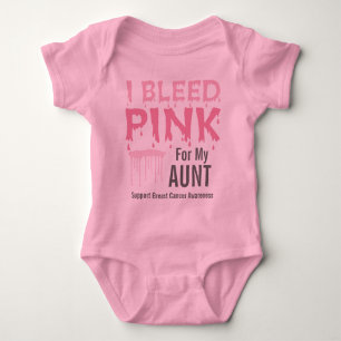 Ich blute Rosa für mein Brustkrebs-Bewusstsein Baby Strampler