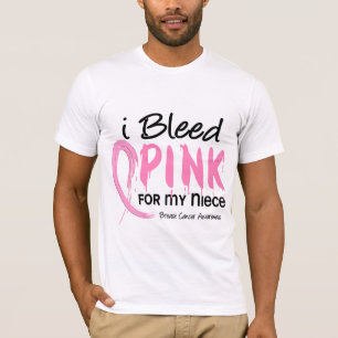 Ich blute Rosa für meinen Nichten-Brustkrebs T-Shirt