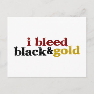 Ich blute Schwarz und Gold Postkarte