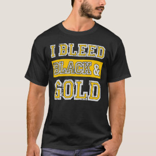 Ich blutete Black & Gold Sportteam Fan T-Shirt
