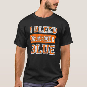 Ich blutete Blue & Orange Sportteam Fan T-Shirt