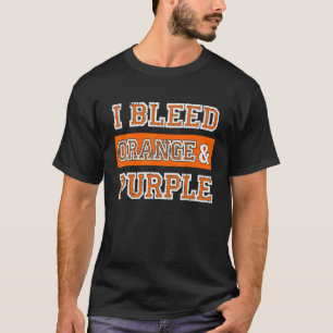 Ich blutete Orange & Lila Sportmannschaft Lüfter T-Shirt