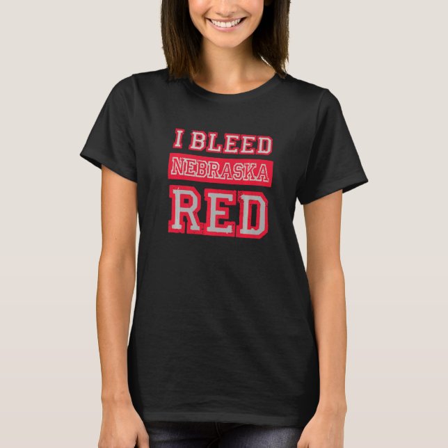 Ich blutete Red Nebraska Pride T-Shirt (Vorderseite)