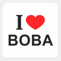 Ich ❤️ BOBA Ich liebe BOBA Ich mag BOBA quadratis