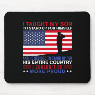 Ich brachte meinem Sohn bei, stolz als militärisch Mousepad