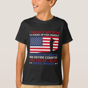Ich brachte meinem Sohn bei, stolz als militärisch T-Shirt