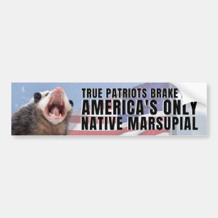 ICH BRAKE FÜR AMERIKAS EINZIGE NATIVE MARSUPIAL AUTOAUFKLEBER