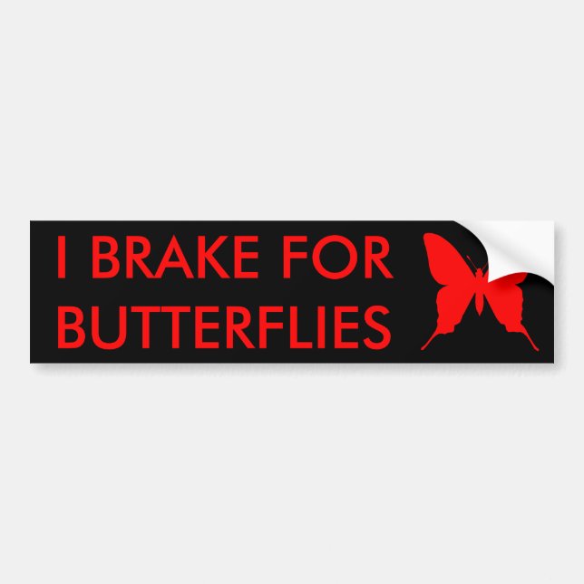 ICH BRAKE FÜR BUTTERFLIS Autoaufkleber (Vorne)