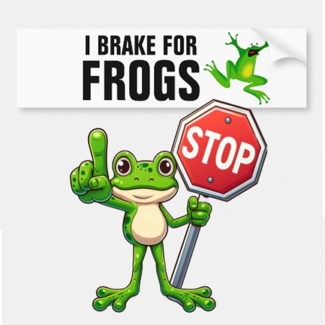ICH BRAKE FÜR FROGS AUTOAUFKLEBER (Von Creator hochgeladen)