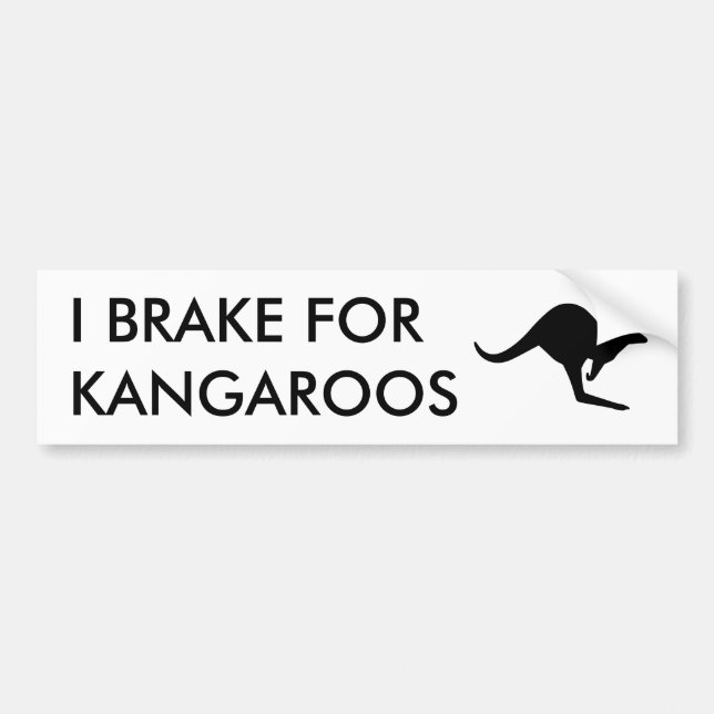 ICH BRAKE FÜR KANGAROOS Autoaufkleber (Vorne)