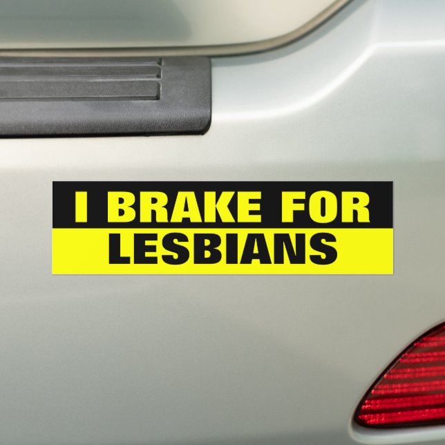 ICH BRAKE FÜR LESBIANER AUTOAUFKLEBER (Auf Auto)