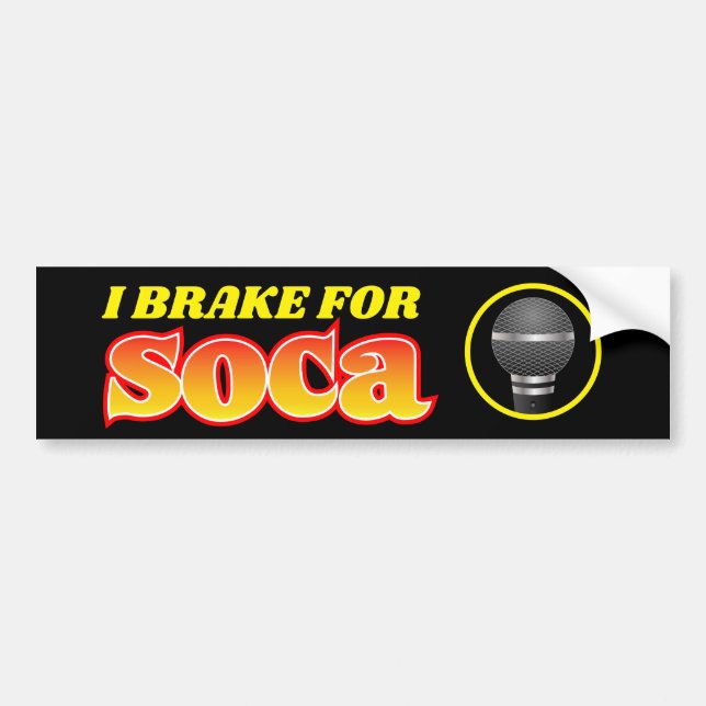 ICH BRAKE FÜR SOCA AUTOAUFKLEBER (Vorne)