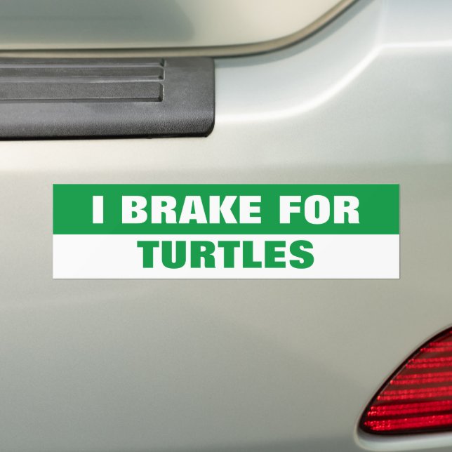 ICH BRAKE FÜR TURTLES AUTOAUFKLEBER (Auf Auto)