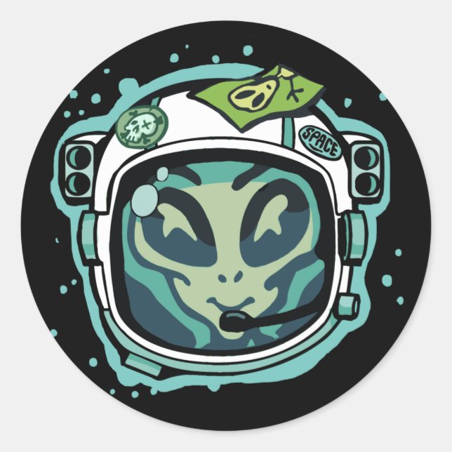 Ich brauche Alien Astronaut Sticker (Vorderseite)
