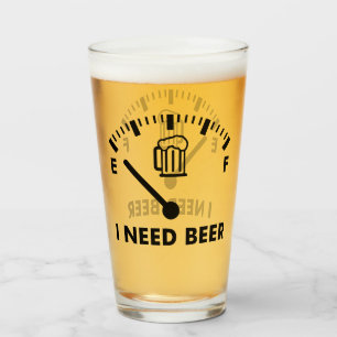 Ich brauche Bier Funny Party Glass Glas