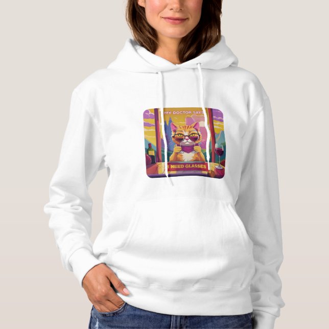 Ich brauche Brille Hoodie (Vorderseite)