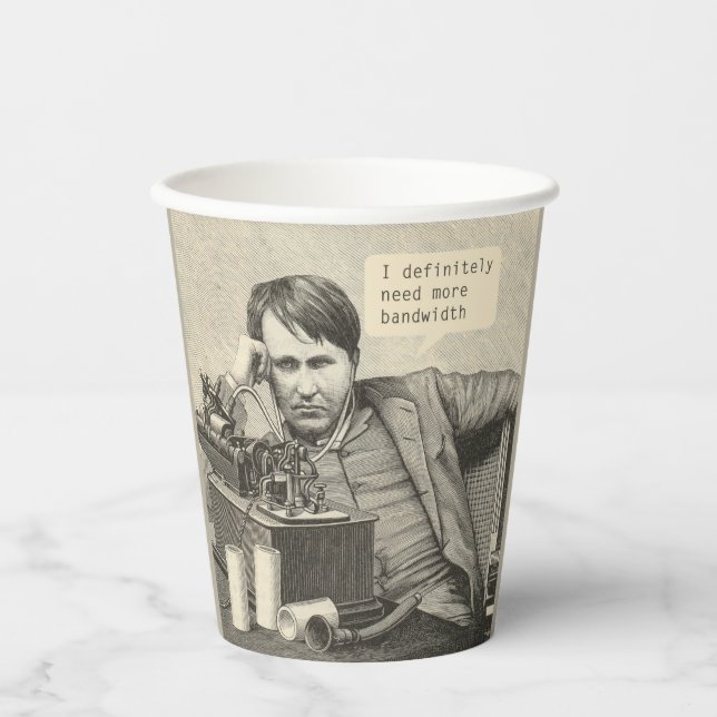Ich brauche definitiv mehr Bandbreite Pappbecher (Vorderseite)