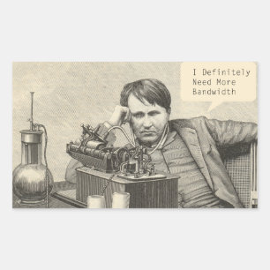 Ich brauche definitiv mehr Bandbreite Rechteckiger Aufkleber