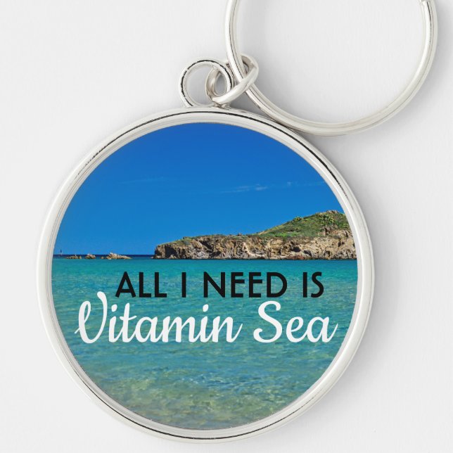 Ich brauche den türkisfarbenen Strand von Vitamin  Schlüsselanhänger (Vorne)