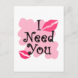 Ich brauche dich postkarte
