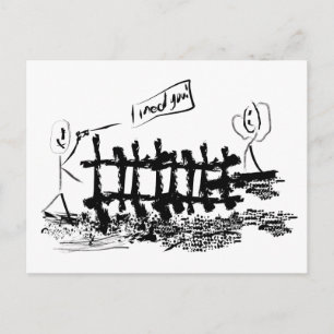 Ich brauche dich! postkarte