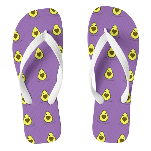 Ich brauche ein Avocuddle Niedlich Kawaii Avocado Flip Flops (Fußbett)