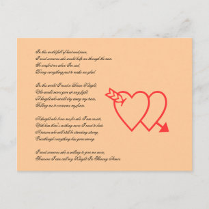 Ich brauche ein Liebe-Gedicht des Ritters Valentin Feiertagspostkarte