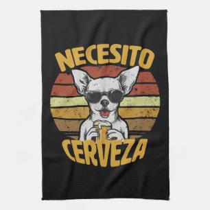 ICH BRAUCHE EIN SÜßES CHIHUAHUA BIER GESCHIRRTUCH