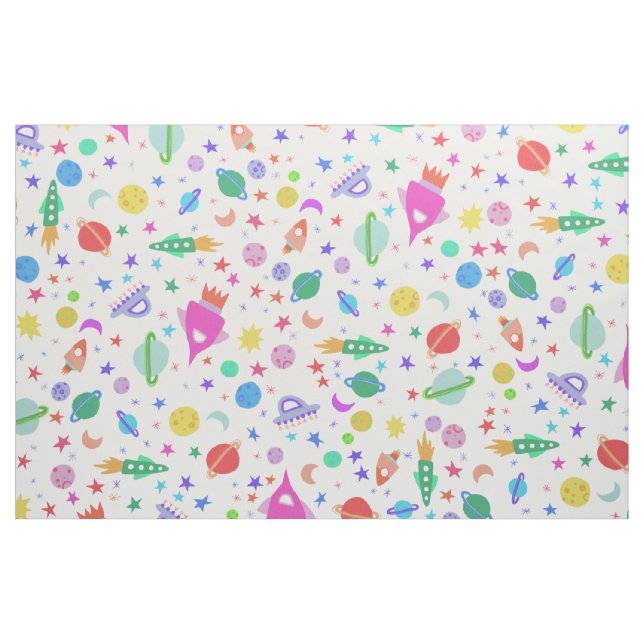 Ich brauche ein Universum-UFO Muster Stoff (Fat Quarter (45,7 x 55,9 cm))