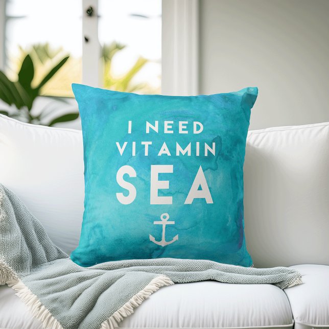 Ich brauche ein Zitat von Vitamin Sea Aquamarines  Kissen (Von Creator hochgeladen)
