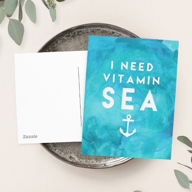Ich brauche ein Zitat von Vitamin Sea Aquamarines  Postkarte (Von Creator hochgeladen)