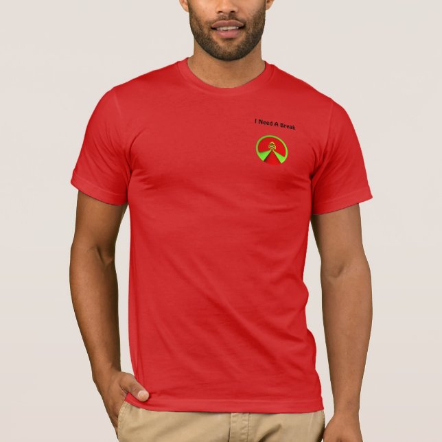 Ich brauche eine Pause Herren Rot  T-Shirt (Vorderseite)