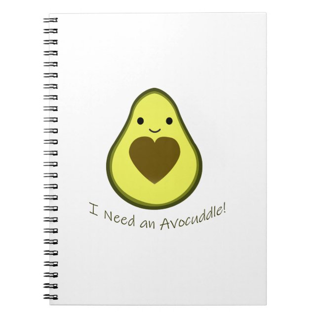 Ich brauche einen Avocuddle Niedlich Kawaii Avocad Notizblock (Vorderseite)