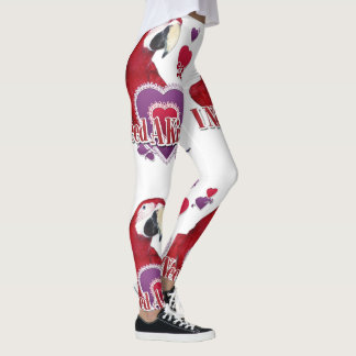Ich brauche einen Kissenpapagei mit Herz-Leggings Leggings