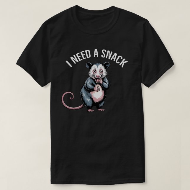 Ich brauche einen Snack schreiend Possum - Funny M T-Shirt (Design vorne)