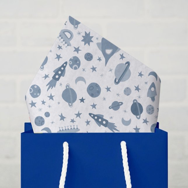 Ich brauche etwas Platzrundfunk-Muster-Geschenk Seidenpapier (I Need Some Space UFO Rocket Planet Pattern Gift Tissue Paper
)