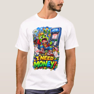 ICH BRAUCHE GELD – Lustiger Frosch ATM T-Shirt