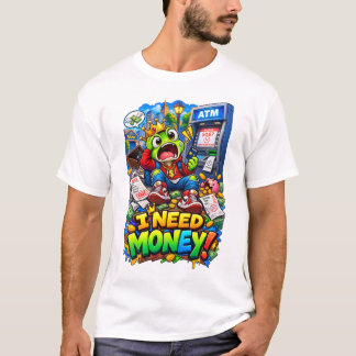 ICH BRAUCHE GELD – Lustiger Frosch ATM T-Shirt
