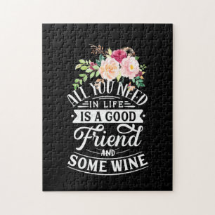 Ich brauche guten Freund und etwas Wein Puzzle